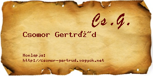 Csomor Gertrúd névjegykártya